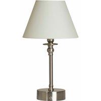 Rechargeable Satin Nickel Table Lamp