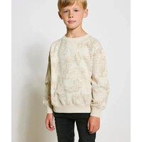 Desert Print Sweatshirt with Crew Neck