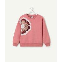 Sweatshirt with Sequined Flowers