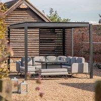 Dorney Slatted Metal Pergola (3m X 4m)