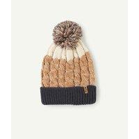 Tricolour Pompom Beanie