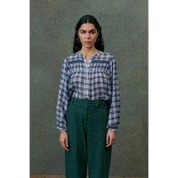 Jally Checked Blouse with Long Sleeves
