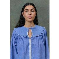 Hyacia Blouse with Peter Pan Collar