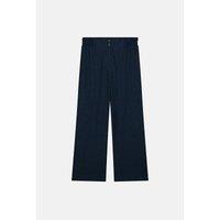 Abuela Straight Trousers in Chevron Fabric