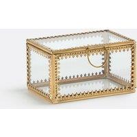 Stlia Rectangular Box in Glass and Brass