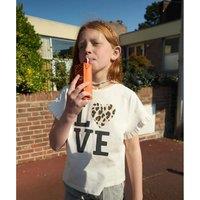 Short Sleeve T-Shirt with Leopard Print