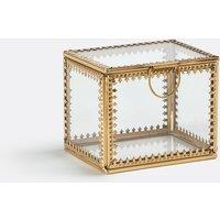 Stlia Square Box in Glass and Brass