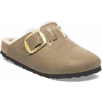 Boston Big Buckle Clogs with Faux Fur Lining