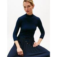 Pleated Midi Dress with 3/4 Length Sleeves