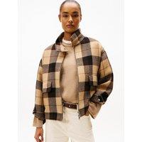 Checked Wool Blend Jacket