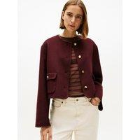 Buttoned Jacket with Long Sleeves