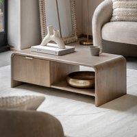 Corven Fluted Mango Wood 1 Drawer Coffee Table