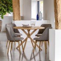 Kieron Round Oak Dining Table (Seats 4)