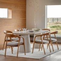 Pellan Oval Concrete Dining Table (Seats 6)