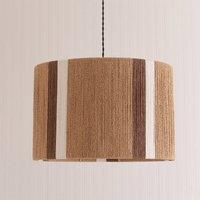 Natural Rattan Stripe Drum Shade