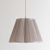 Large Pleated Faux Silk Scalloped Easy Fit Lamp Shade