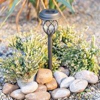 Set of 6 Solar Powered Diamond Garden Spike Lights