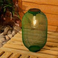 Solar Powered Outdoor Metal Mesh Basket Lantern