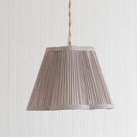 Small Pleated Faux Silk Scalloped Easy Fit Lamp Shade