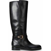 Brooke Knee-High Boots in Leather with Flat Heel