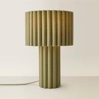 Colour Drench Ribbed Full Fabric Table Lamp