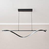 Matte Black Twist Drop Bar LED Ceiling Pendant Light