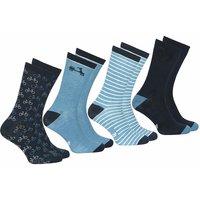 Pack of 4 Pairs of Patterned Crew Socks