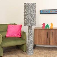 Leopard Print Full Fabric Midi Floor Lamp