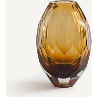 Veneto Vase in Thick Amber Glass
