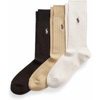 Pack of 3 Pairs of Crew Socks in Ribbed Knit