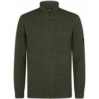 Zip-Up Cardigan with High Neck