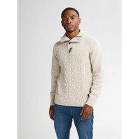 Buttoned High Neck Jumper