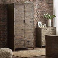 Ember Reclaimed Wood 2 Door Wardrobe