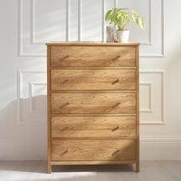 Coxhead 5 Drawer Wide Oak Chest