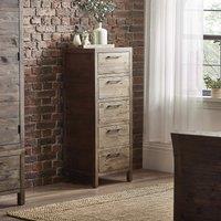 Ember Reclaimed Wood 5 Drawer Tallboy