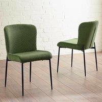 Sylvie Corduroy Upholstered Dining Chairs (Set of 2)