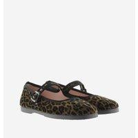 Gong-Fu Mercedes Mary Jane Ballet Pumps in Velvet
