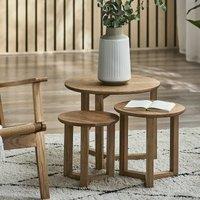 Nyra Oak Nest Of Tables (Set of 3)