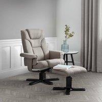 Oslo Linen Reclining Chair & Stool