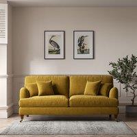 Emeline Velvet 4 Seater Sofa with Castor Legs