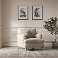 Emeline Tonal Basket Weave Armchair with Oak Legs