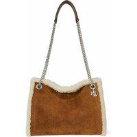 Chain Shoulder Bag in Suede Leather