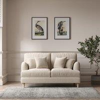 Emeline Tonal Basket Weave 2 Seater Sofa with Oak Legs
