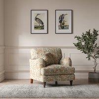 Emeline Floral Chenille Armchair with Oak Feet