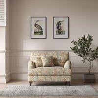 Emeline Floral Chenille Snuggle Chair with Oak Feet