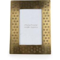 4x6" Sunburst Etched Metal Photo Frame