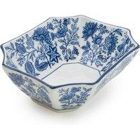 7" Sumatra Blue & White Rectangular Decorative Bowl