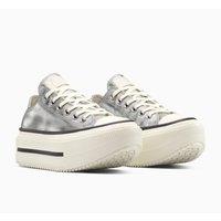 Lift Double Stack Metallic Canvas Trainers