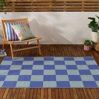 Checkerboard Recycled Indoor/Outdoor Rug