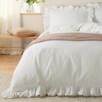 Blousey Cotton Ruffle Duvet Cover and Pillowcase Set